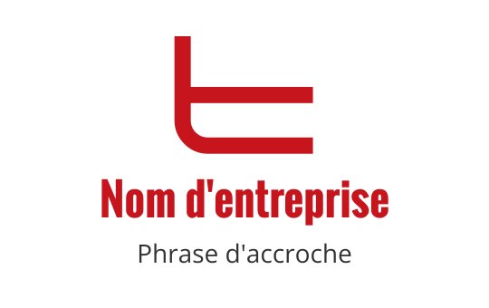 Logo moderne rouge et noir avec la lettre "T" stylisée