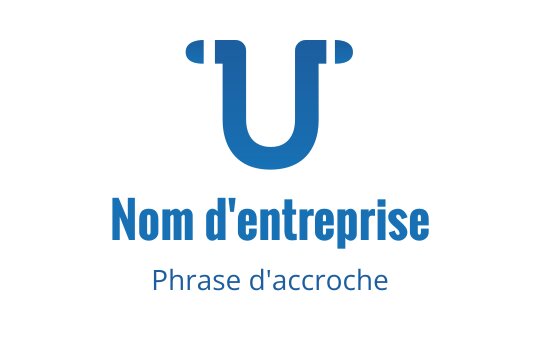 Logo moderne bleu avec une lettre U stylisée