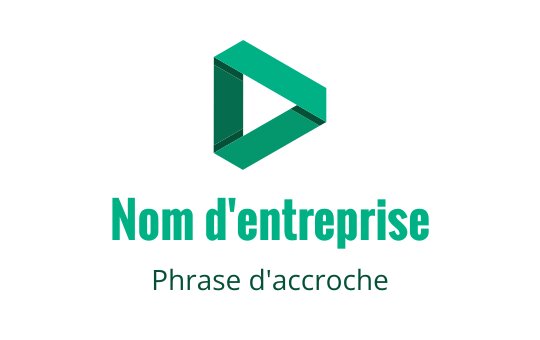 Logo moderne en teal avec une forme de bouton de lecture géométrique