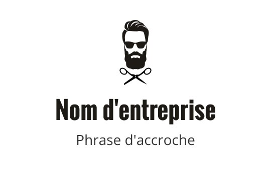Logo élégant représentant un homme barbu avec des lunettes de soleil