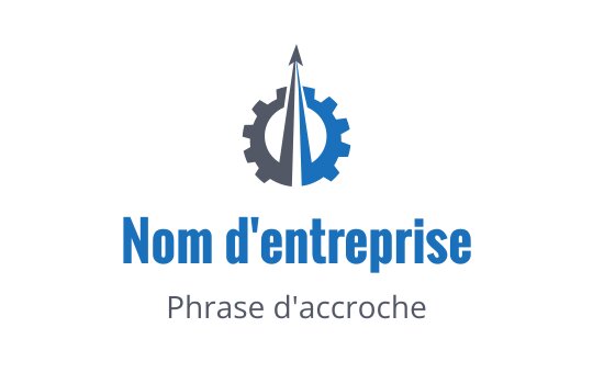 Design de logo moderne avec un engrenage et une boussole en bleu et gris