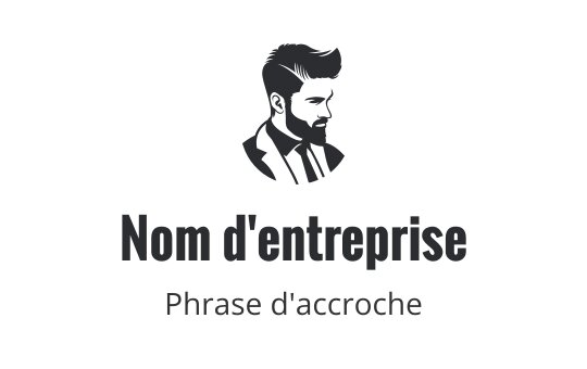 Logo élégant avec la silhouette d'un homme en costume