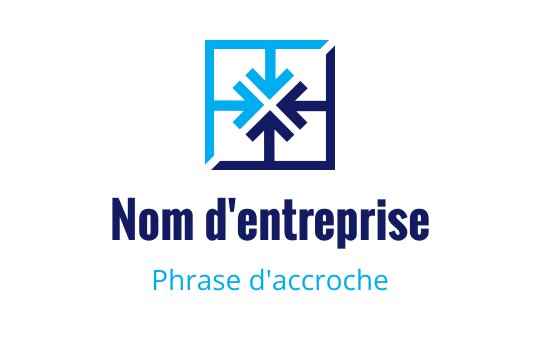 Logo moderne bleu et sarcelle avec des formes géométriques et un symbole central