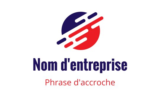 Design de logo dynamique avec une forme circulaire rouge et bleue avec des stries