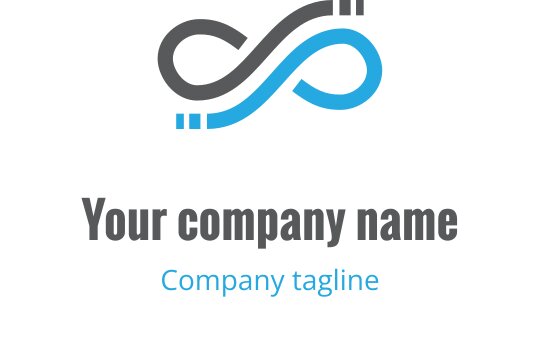 Design de logo infini moderne en tons de gris et de bleu