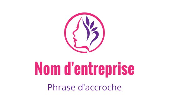 Design de logo élégant avec une silhouette de profil et des éléments floraux