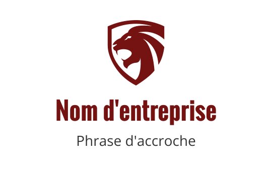 Logo de tête de lion audacieuse dans un contour de bouclier rouge