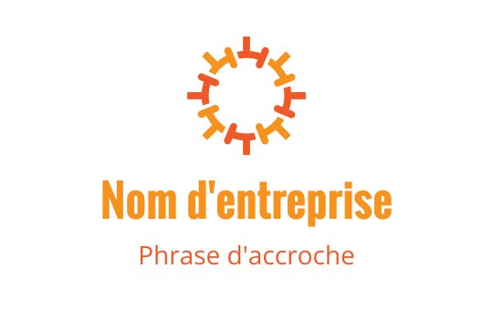 Logo circulaire coloré avec des formes entrelacées en orange et jaune