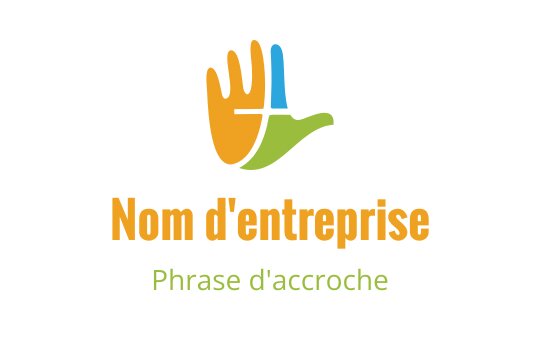 Logo design coloré avec des éléments vibrants orange, vert et bleu
