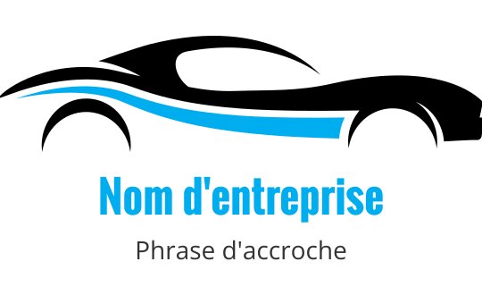 Design de logo épuré avec une vague bleue fluide au-dessus d'un texte en gras