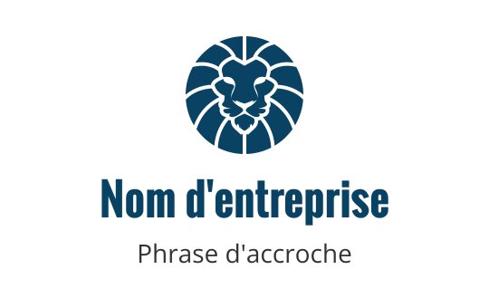 Logo turquoise avec un lion stylisé, représentant la force et le courage dans l'industrie du tigre.