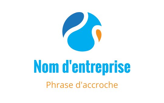 Design de logo moderne bleu et orange avec des éléments de vague abstraits