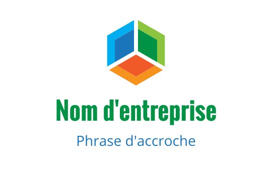 Design de logo géométrique moderne avec une forme de cube 3D coloré